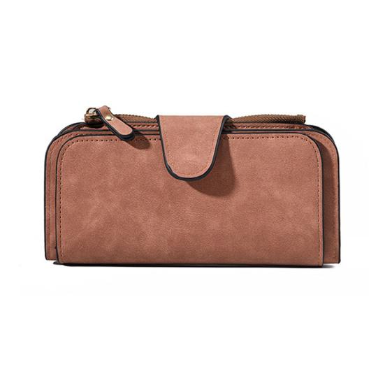 Women Long Wallet Large Capacity Card Holder Trifold Clutch Purse with Zipper Pocket 16 Card Slots ID Windows for Dates Work Party