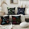 Bunte Graffiti Spiel Gamepad Kissenbezug Plüschstoff Weich Beidseitig bedruckt Sofa Warm Winter Zuhause Geschenk Kissenbezug