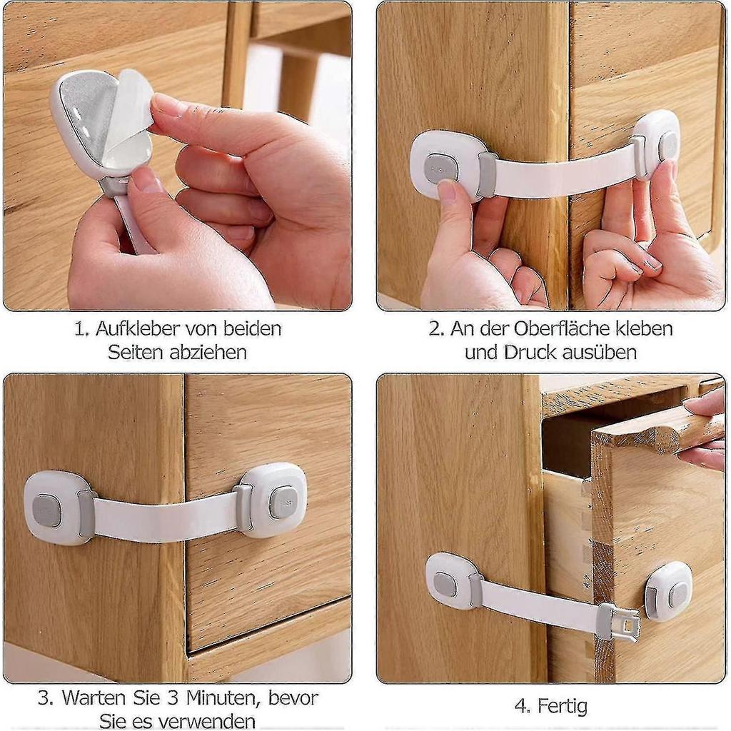 Baby Safety Door Block 6 Pieces, Drawer Blocks Cupboard Latches And Fridge Safety Child Closet Baby Protection Home