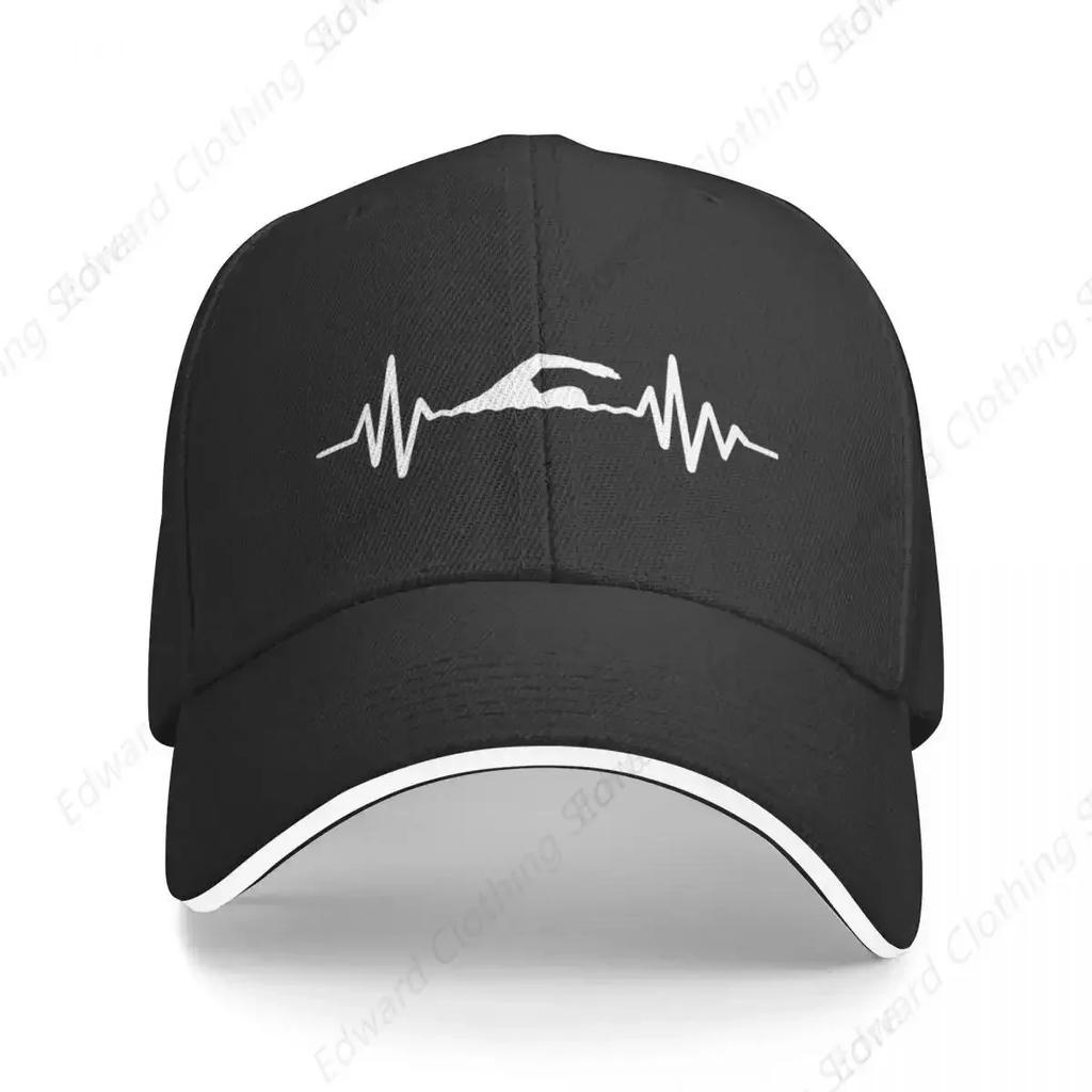 Swimmer heartbeat Baseball Cap fishing hat Hat Man Luxury Hat Beach Boy Women's