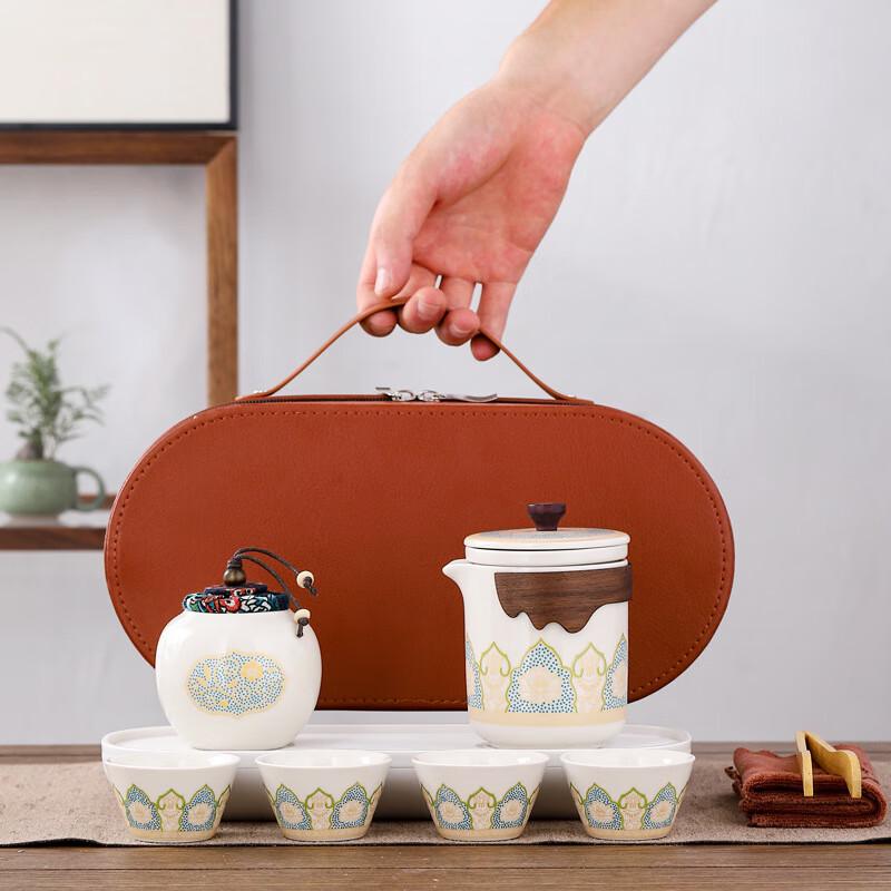 Portable Ceramic Kung Fu Travel Tea Set