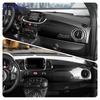 Real Dry Hard Carbon Fiber LHD Car Co-Pilot Dashboard Sticker For Abarth 595 695 595C 695C/Fiat 500 500C 2016-2024 Trim Panel