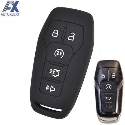 Per Ford Fusion Mondeo Mustang F-150 Explorer Edge 2015 -2018 Custodia per chiave auto in silicone a 5 pulsanti