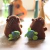 Keychain Capybara Plush Toy With Wagging Tail Pp Cotton Filled Gift Idea