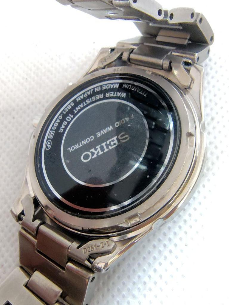 [USED] Seiko Navy Titanium Radio-Controlled Watch, Battery, 5B21-0AB0