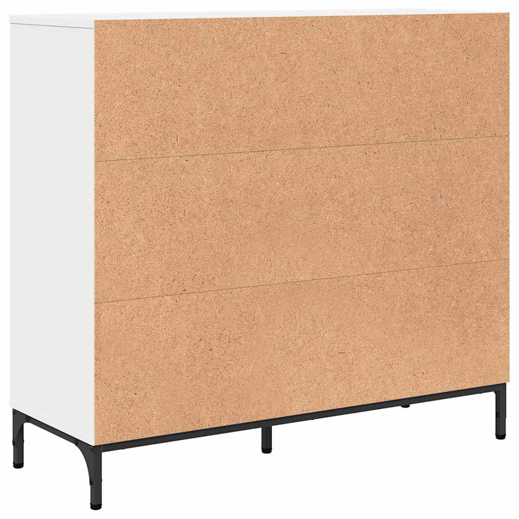 Sideboard with Drawers White 89.5 X 33 X 82 Cm Particleboard