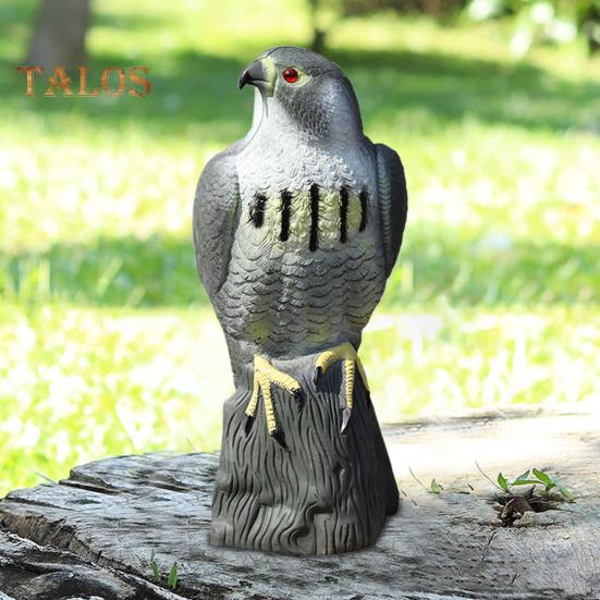 Horned Eagle Decoy Bird Scarecrow Eagle Figurine Garden Protector Natural Enemy Pest Deterrent Scarecrow for Gardens Patios Porches Balconies