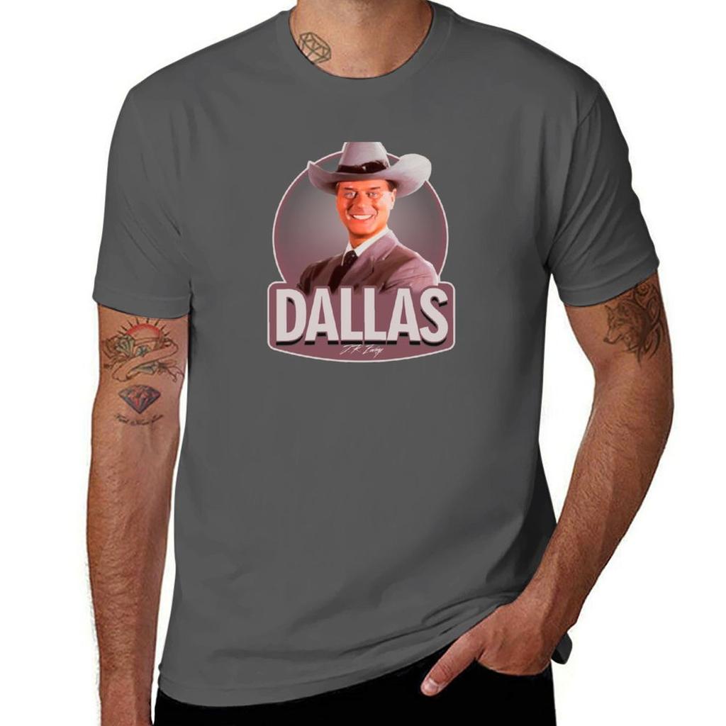 Dallas JR Ewing TShirt Casual Loose Short Sleeve Tee for Unisex