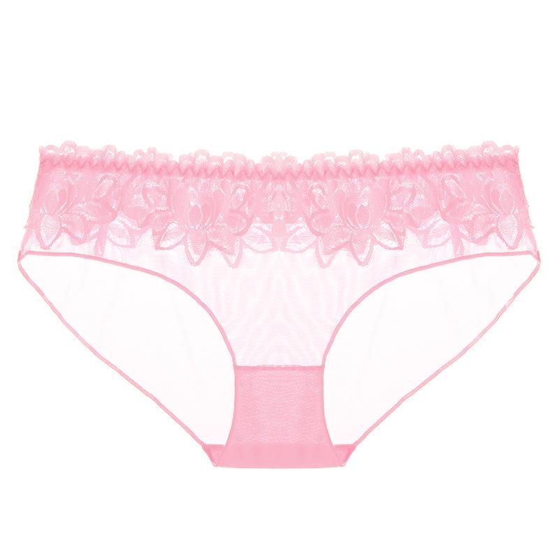 Erotic Panties Women Sexy Transparent Lace Exotic Briefs Underwear Hollow Out Ultra-Thin Thongs Exotic Lingerie Black