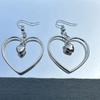 Stylish Earrings Hollow Heart Drop Earrings Ear Jewelry Alloy Material Dangle Earrings Perfect for Various Occasion
