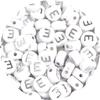 100pcs/lot 7mm Round Acrylic Letter Beads A-Z Alphabet Beads Loose Beads For DIY Bracelet Necklace Keychain Jewelry Making