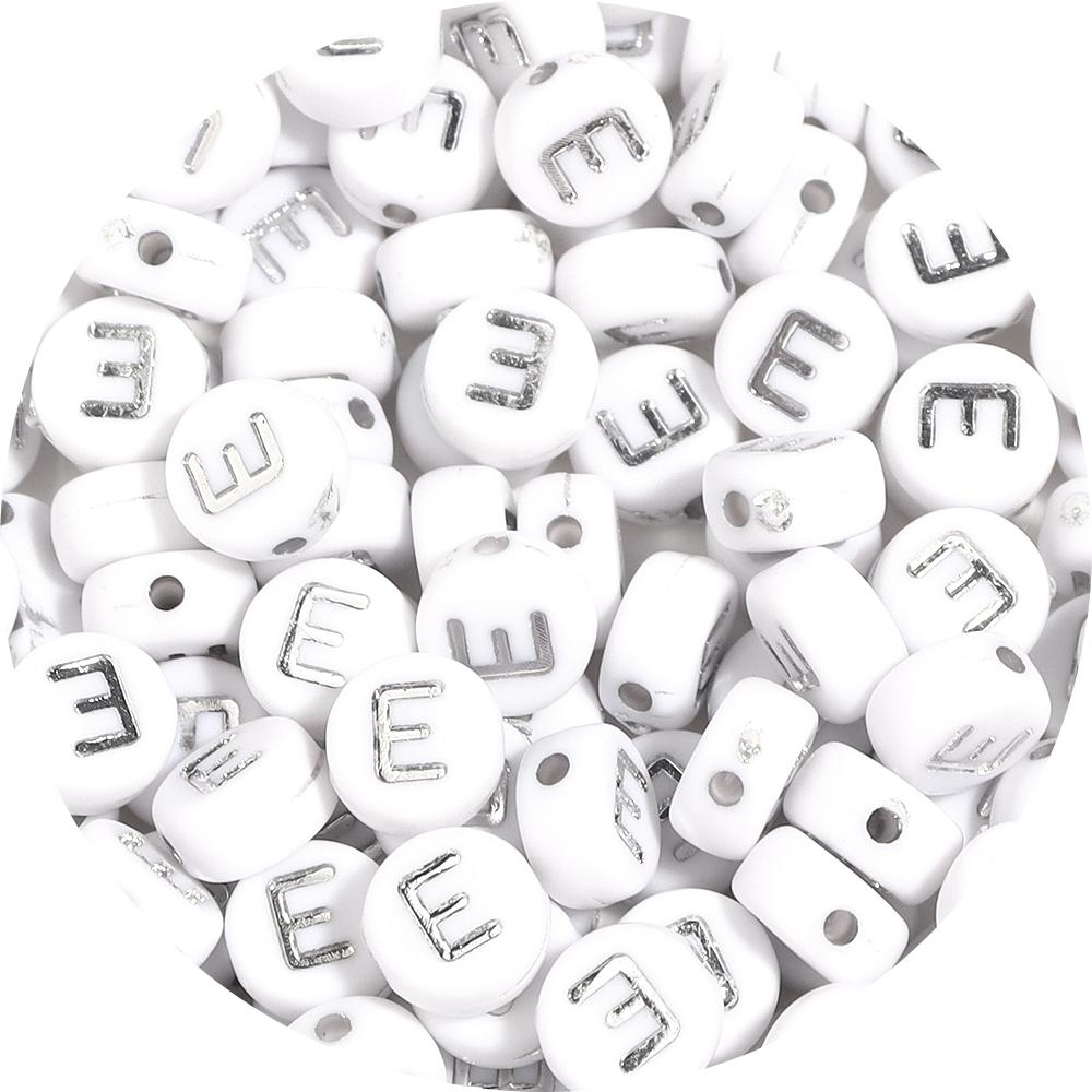 100pcs/lot 7mm Round Acrylic Letter Beads A-Z Alphabet Beads Loose Beads For DIY Bracelet Necklace Keychain Jewelry Making
