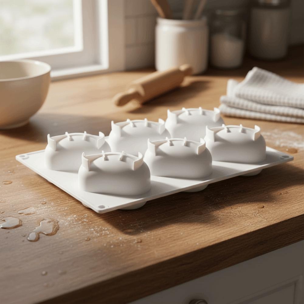 Non-stick Realistic Fruit Baking Mold 6 Cavity Silicone Cake Molds  Household