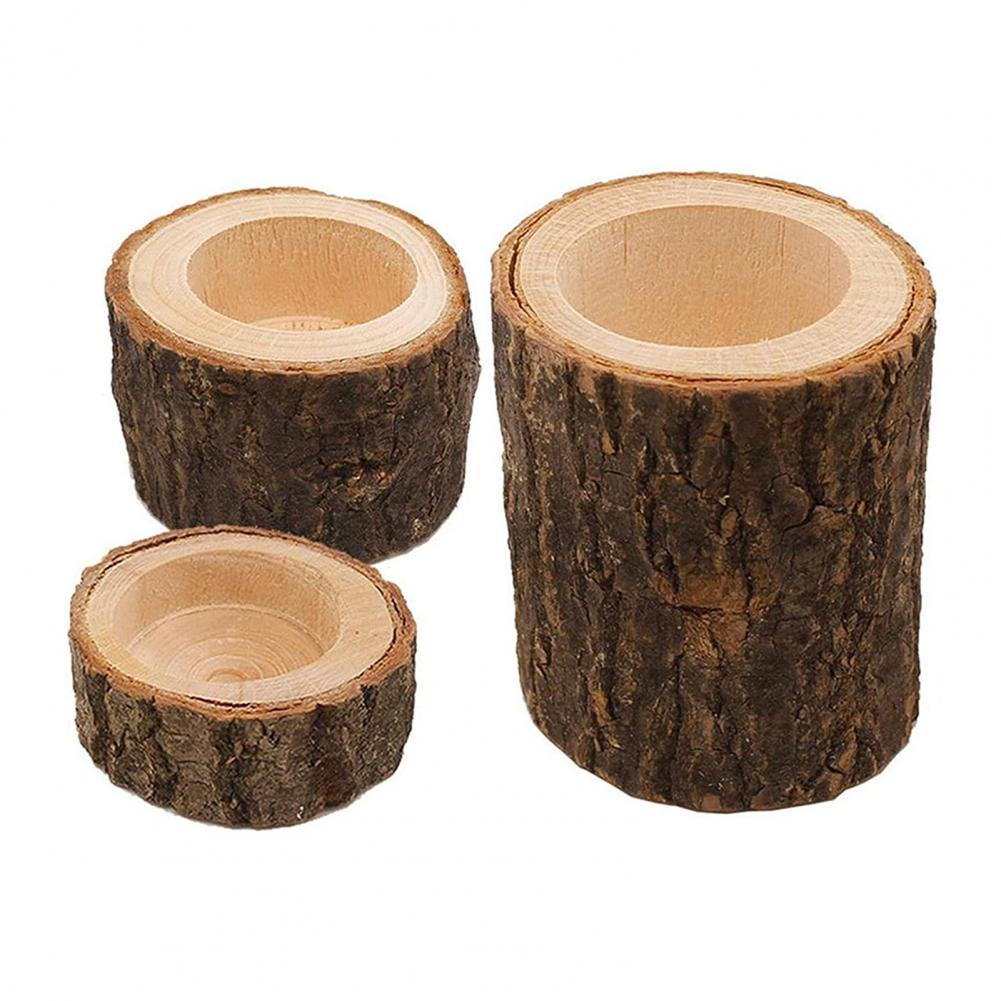 

Rustic Stump Candle Holder Wooden Candle Holder Rustic Wooden Stump Candle Holder Set for Farmhouse Decor Tealight