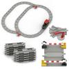 Big Building Block Light Gray Railroad Track Compatible Duplo Trains Parts Kit Platform Curved Track Toy Set For Children'S Gift