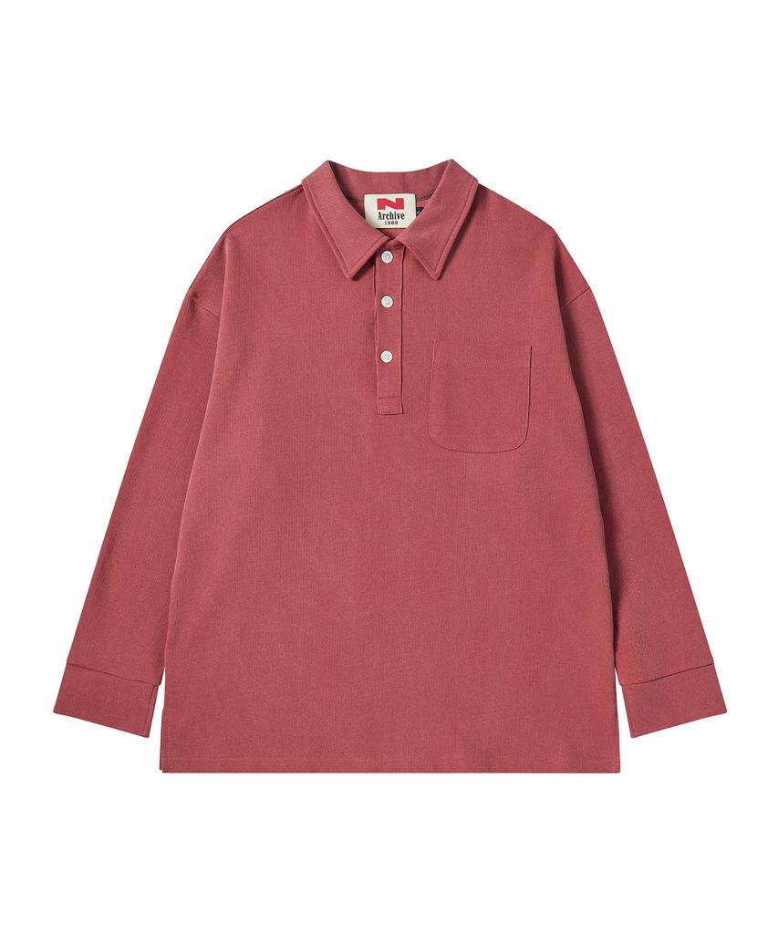 BEYOND CLOSET [Collection Line] 90S Archive Pique Sweatshirt Washed Red