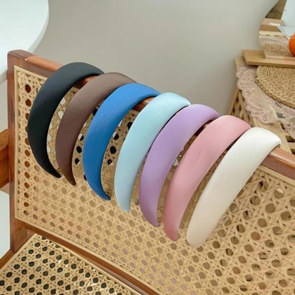 Women s attractive headband hairband voluminous wide hairband Blue