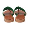 Bridget Birkin Women's Metal Motif Thong Sandals, Green, Size 23.0 Cm