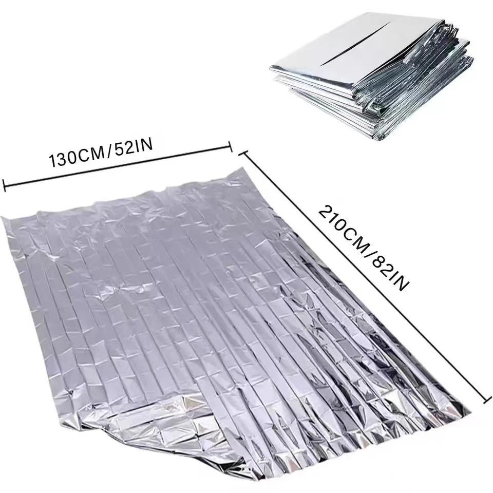 Camping, Sun Protection, Rainproof, Aluminum Foil Life Blanket, Portable Compression