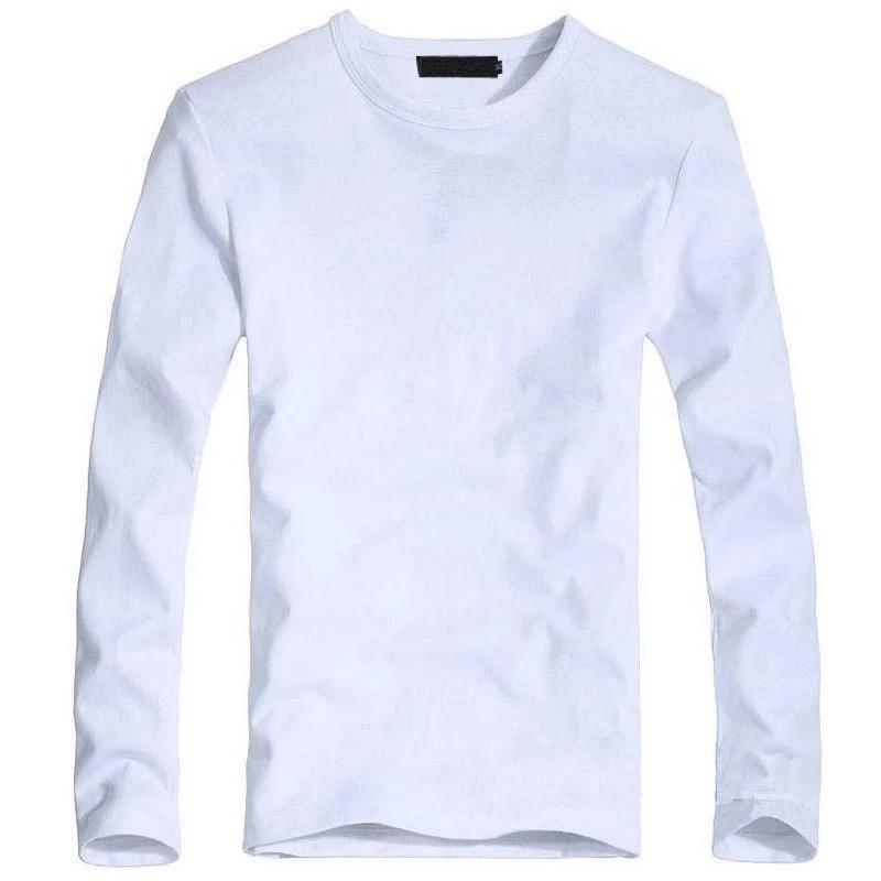 Elastic Mens T-Shirt V-Neck Long Sleeve Men T Shirt for Male T-Shirts Man Clothing TShirt Solid Color Tops Tees
