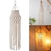 Bohemian Macrames Tapestry Light Shade Cotton Rope Tassels Handwoven Hanging Pendant Lamp Cover Lampshade for Home Decor
