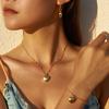 European and American Valentine's Day jewelry high-end love necklace creative gift peach heart photo frame pendant collarbone chain women