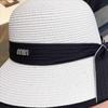 Bowknot Straw Bucket Hat Elegant Solid Color Sun Hat Trendy Foldable Travel Beach Hats for Women Daily Uses Summer Outdoor