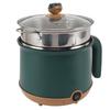 Electric Hot Pot Green 1.8L 600W Cooking Pot with Steam 2 Adjustable Level Anti Stick