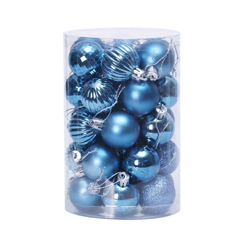 34PCS Christmas Ball Ornament Shatterproof Christmas Ornament Tree Ball 40mm Red