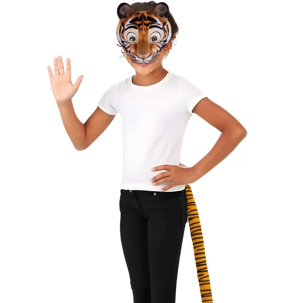 Tiger Animal Mask, EVA Material Halloween Party Prop for Festive Dress-Up