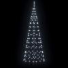 LED Christmas Tree with Ground Spikes Cool White 250 cm Iron