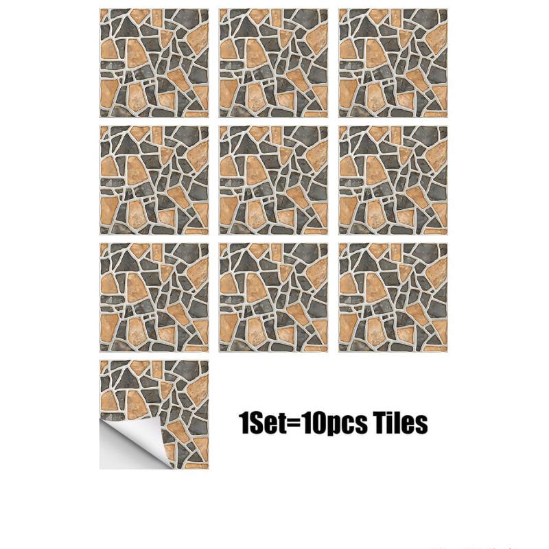 10 stuks 20*20cm Antislip Vloersticker Huurder Vriendelijk Muur- & Vloertegels Afneembaar & Plakbaar Vloerstickers Doe-het-zelf Voor Badkamerrenovatie