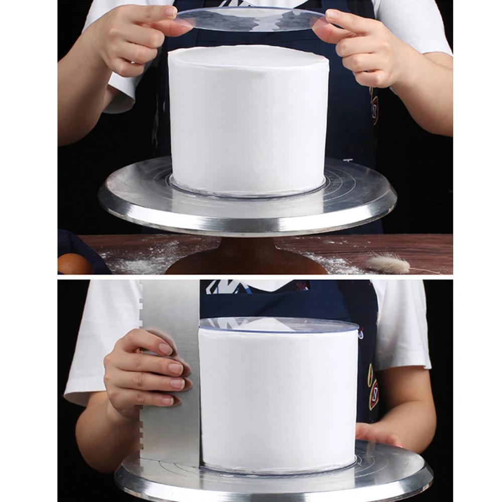 4/6/8/10 Inch Round Cake Board 3pcs/Set Acrylic Cake Disc For Cake Trimming Circle Clear Perspex Sheeting Acrylic Plate