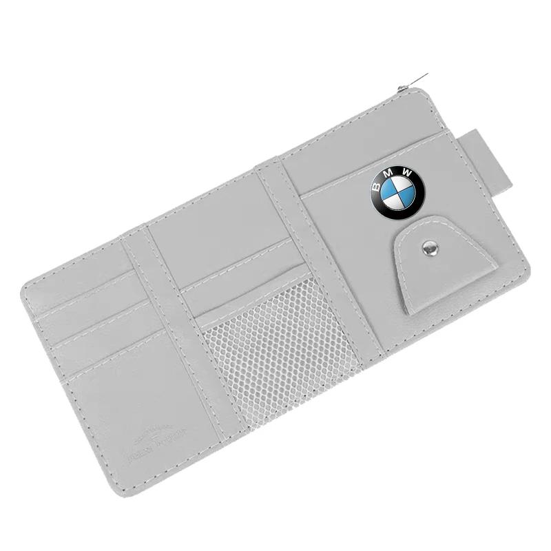 For BMW Car Sun Visor Organizer Multi-Pocket Auto Interior Accessories Zipper Pocket Organizer For BMW X3 X4 F10 F18 F06 F12 F13