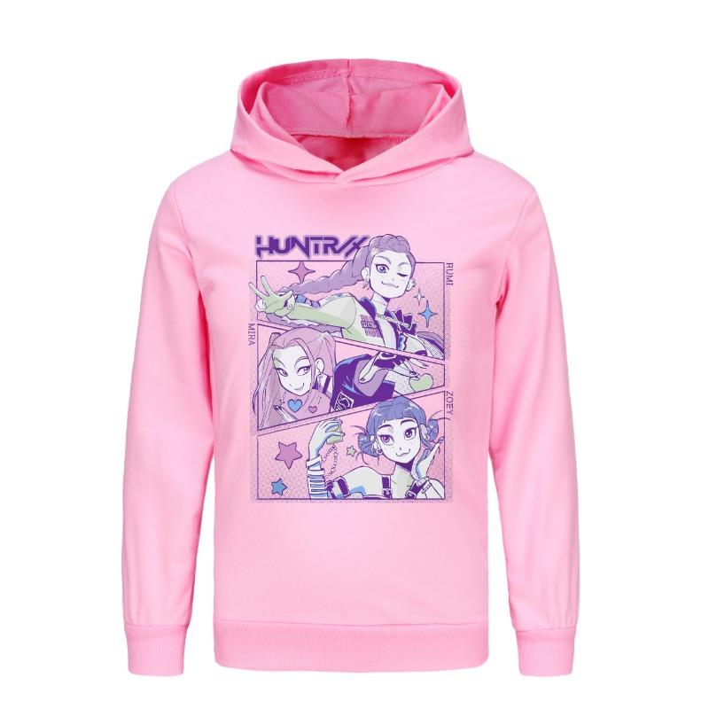 

K-Pop Охотники на демонов Huntrix Толстовки для мальчиков Модная толстовка для девочек Детские повседневные пуловеры Свитера с длинными рукавами Детская осенняя одежда 150 1112Y