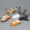 Cute Sleeping Tiger Shiba Inu Rabbit Cat Kangaroo Animal Mini Model Ornament For Office And Collection