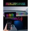 RGB USB Auto Innenraum Ambiente Licht Regenbogen Acryl Streifen LED Symphonie APP Musiksteuerung Dekorative Armaturenbrett Atmosphärenlampe