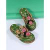 Plum blossom totem thick-bottomed cool slippers women's summer new muffin and baotou slippers women's non-slip women's slippers