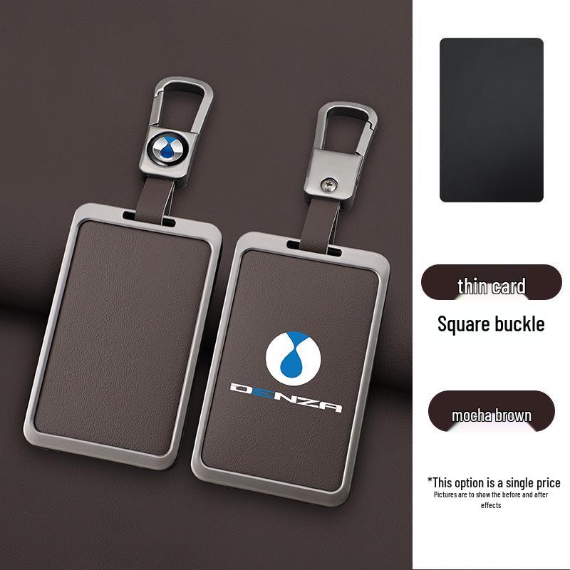 Étui à clés Denza D9 pour hommes et femmes - Sacoche coquille DM-i EV élégante avec porte-cartes et boucle.