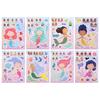 Cartoon Mermaid Puzzle DIY Make a Face Stickers Kids Mermaid Birthday Party Decoration Gift Game DIY Assemble Decal Jigsaw Toys