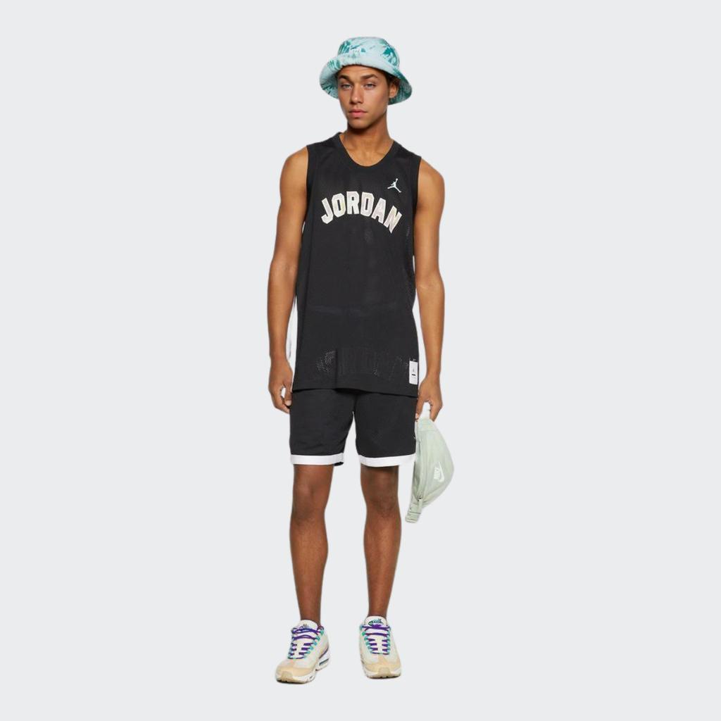 Jordan Sport Letter Print Basketball Vest Men Tops Black DM1875-010