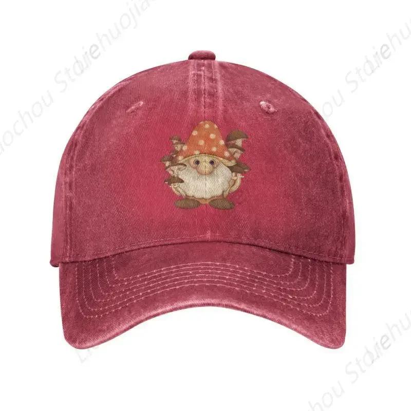 

Classic Cotton Cute Woodland Mushroom Gnome Baseball Cap Women Unisex Breathable Dad Hat Sun Protection Adjustable