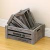 Vintage Weathered Wooden Slat Display Box for Decorative Props and Weddings