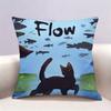 FFlow  Movie Black Cat  Doublesided print Pillow Case for Sofa Living Room Home office Decor Protective Cover