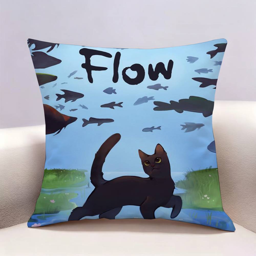 FFlow Movie Black Cat Doublesided print Pillow Case for Sofa Living Room Home office Decor Protective Cover