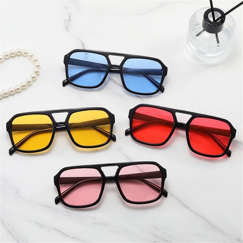 Retro Square Aviation Sunglasses for Women Men Stylish Big Frame Sun Glasses 70s Trendy Shades