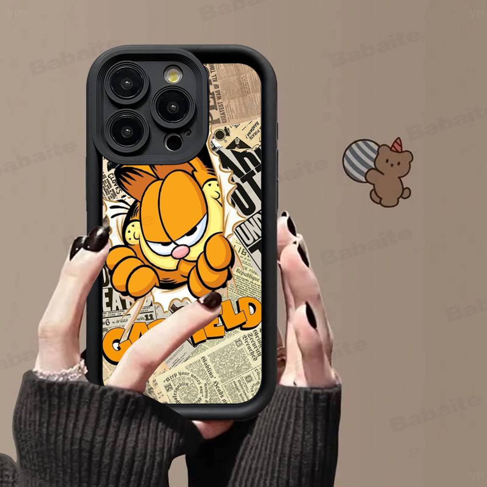 Kawaii Classic G-garfields Cat Phone Case For IPhone 17 16 15 14 13 12 11 Pro Max 16E Plus INS Soft Cover
