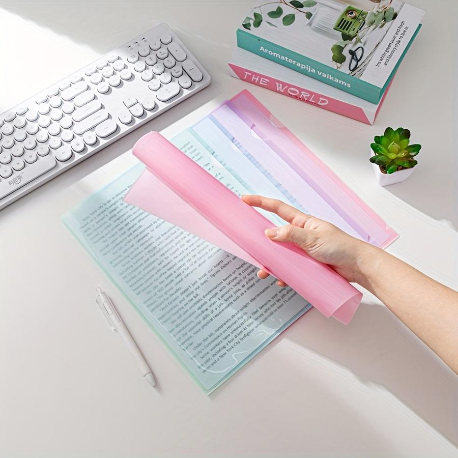 12pcs Premium PP Material Project Folders -L-Shaped A4 Document Sleeves, Durable, Waterproof Storage for Resumes, Papers & Files