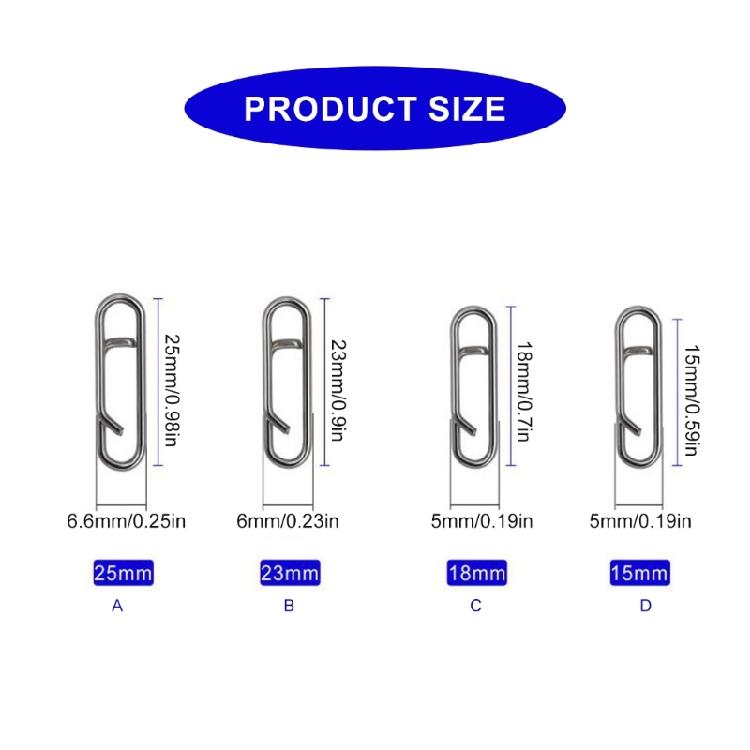 50Pcs Power Fishing Clip Fast Snaps Speed Clip Fishing Clip Connectors Stainless Steel Quick Changing Connector