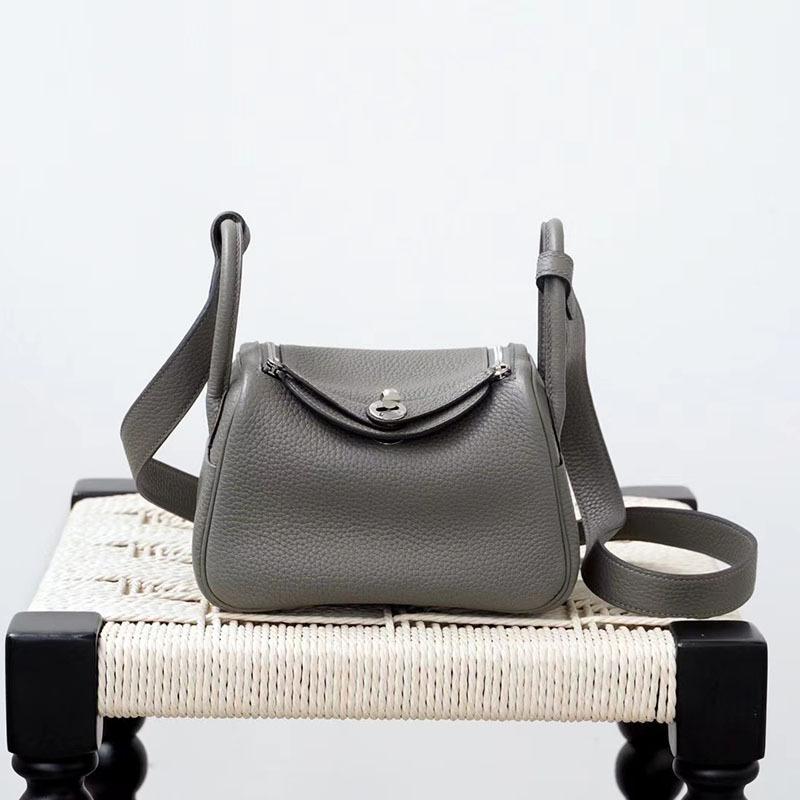 High End Mini Lindi 19 Handmade Wax Thread TC Top Layer Cowhide Fashionable And Versatile Commuting Carrying Crossbody Bag